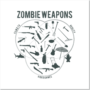 Zombie weapons Posters and Art